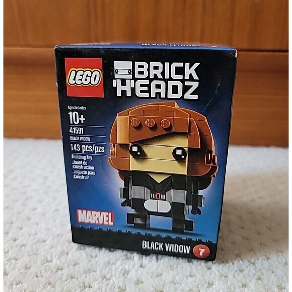 NISB LEGO Brickheadz Captain America Civil War BLACK WIDOW 41591 RETIRED - Picture 1 of 6